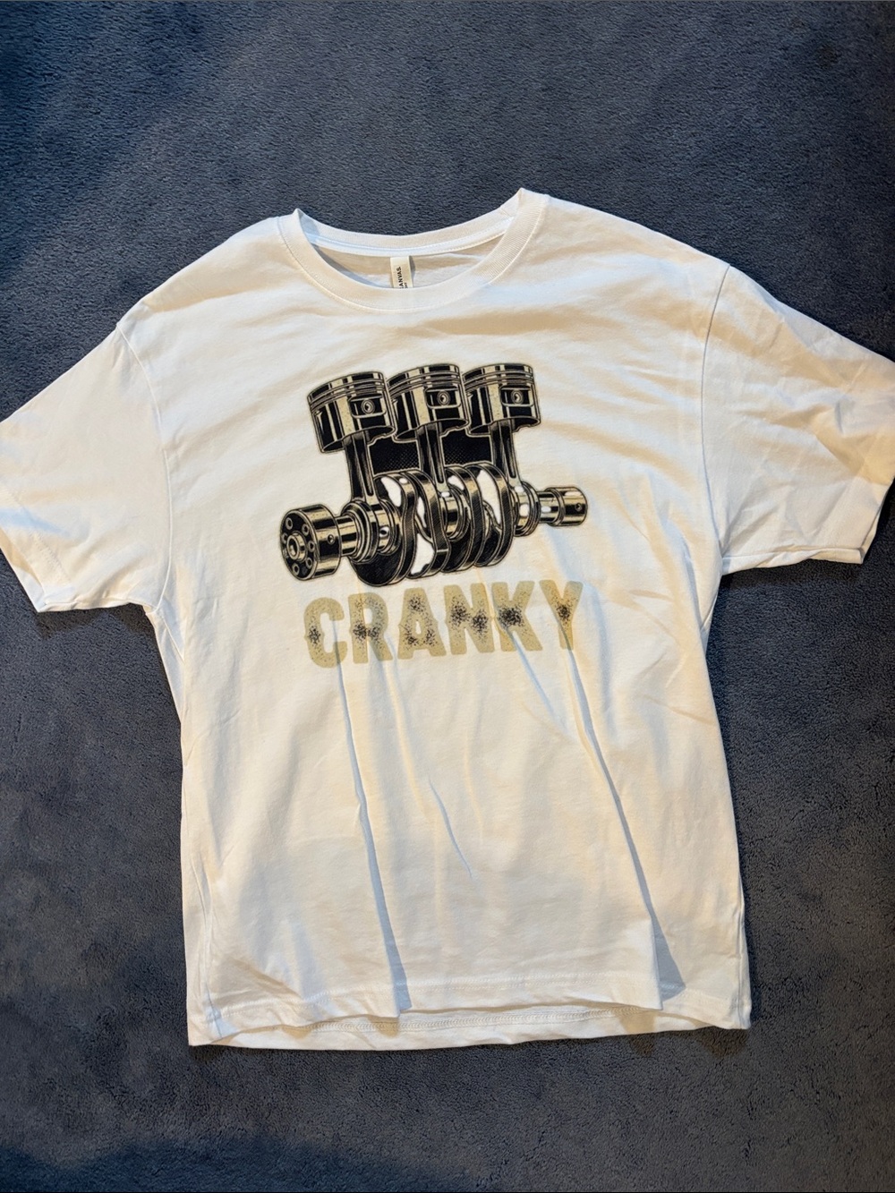 Bella Canvas White Cranky Engine Graphic Tee